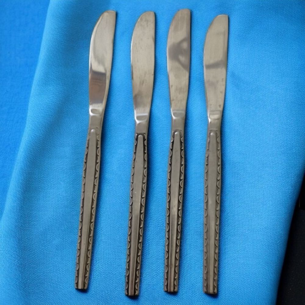 4 Rogers Regina Ensenada Knife‎ Set Knives Flatware Stainless Steel Korea MCM